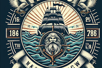 design high quality vintage nautical logo for your business