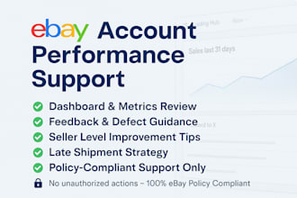 support your ebay seller account performance and help improve dashboard health