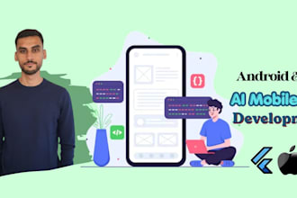 do ai mobile app development, android, ios app development as flutter dev