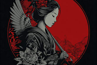 draw an oriental japanese tattoo