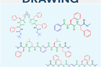 draw molecular structures in chemdraw or avogadro