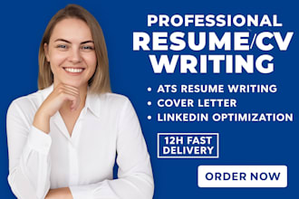 write federal resume, cv, cover letter and linkedin text