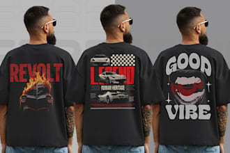 create edgy streetwear graphic t shirt design
