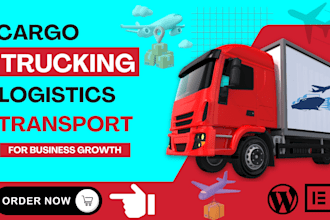 design and develop a professional logistics, trucking, transport, cargo website