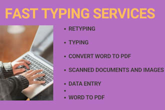 transcribe or retype PDF, scanned documents and images