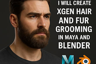 do 3d realistic hair xgen grooming