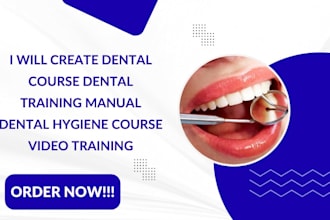 create dental course dental training manual dental hygiene course video training