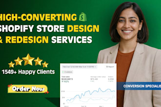 create shopify store design, redesign shopify website and dropshipping store