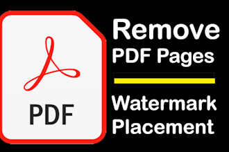 remove PDF pages any watermark placement