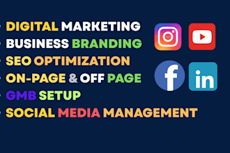 do complete digital marketing, business branding and social media management