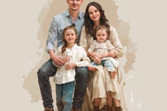 draw a wonderful family portra