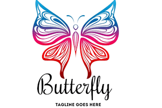 do modern butterfly logo design with copyrights