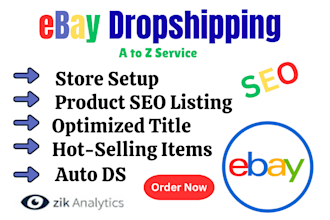 do ebay dropshipping store management a to z with SEO product listings