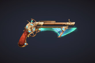 create realistic or stylized 3d weapons for games