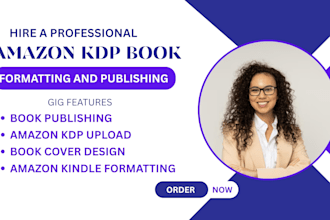 provide professional book publishing and amazon KDP setup services