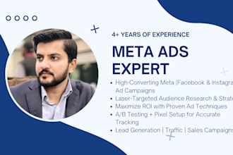 be your expert meta ads manager for facebook and instagram