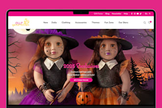 design a doll shopify store doll store stuffed animal dolls doll website