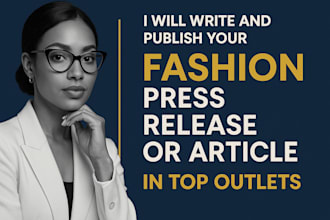write and publish your fashion press release or article in top outlets