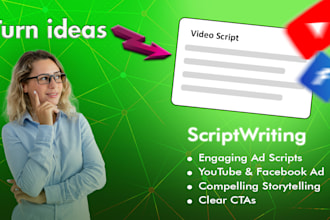 do youtube script writing, and video script writing for you