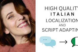 adapting scripts in italian for games, movies, TV series