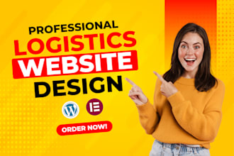 design logistics website for cargo, trucking, moving, dispatch, freight broker