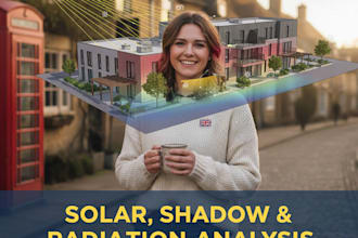 do solar, shadow and radiation analysis for buildings, landscape