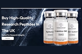 build private label biotech woocommerce peptide website for research with coa