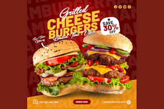 food menu flyer and fast food flyer for catering flyer design services