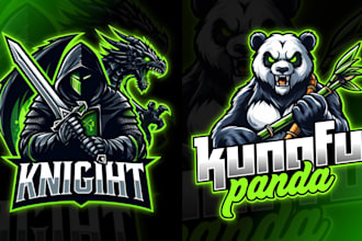 design cartoon mascot logo , gaming , esport design
