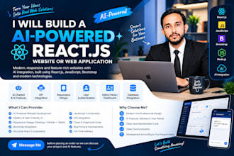 build an ai powered responsive reactjs website or web application