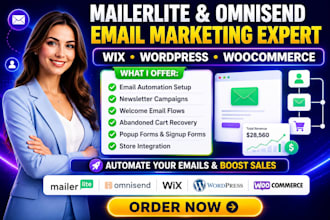 do wix wordpress woocommerce mailerlite omnisend email automations newsletters