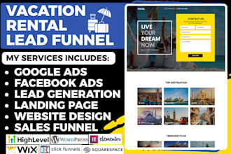 generate vacation rental leads airbnb short term vacation booking website