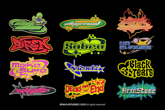 design custom y2k logo for your streetwear brand
