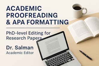 proofread, edit, and format your research paper in apa style