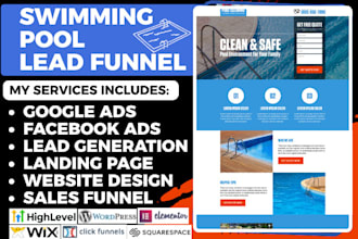 generate swimming pool leads pool cleaning pool builder pool booking website