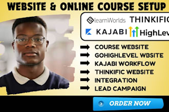 setup learnworld kajabi thinkific online course website learnworld course upload