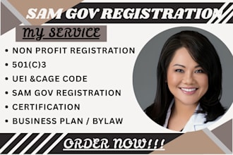 register your nonprofit, get sam gov uei, cage code, mbe, wosb
