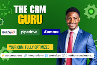 setup, automate and integrate your pipedrive, hubspot or kommo CRM