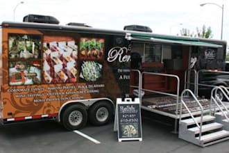 design food truck wrap, food menu food logo vehicle wrap, trailer wrap, van wrap
