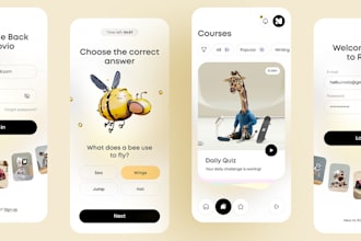 build engaging quiz app, elearning app, ai quiz app, with admin dashboard