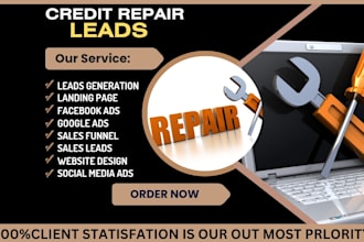 generate high converting credit card repair leads ads credit repair website smm