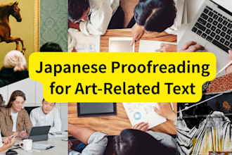 proofread japanese ads and art related texts