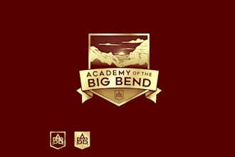 design mountainous christian educational school logo