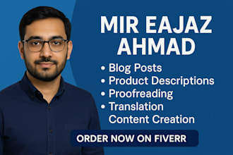 write articles blog posts product descriptions