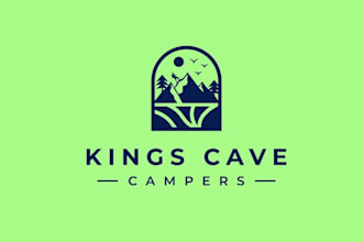 design outstanding kings cave campers logo