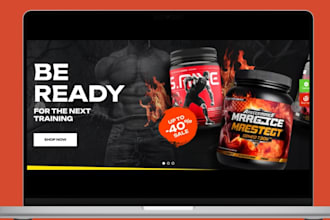 build fitness supplement shopify store sports athletic gym supplement website