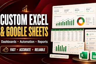 help you build custom excel spreadsheet or google sheets