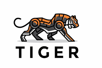 make an amazing tiger robot, rabbit head, bumble bee vintage logo in 12 hours