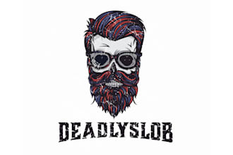 make an amazing dead, robot fox, modern car vintage logo in very short time