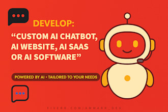 develop ai chatbot, ai website, ai saas or ai software